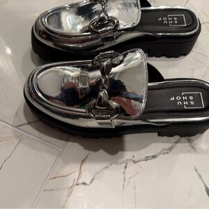 ShuShop Silver Loafers